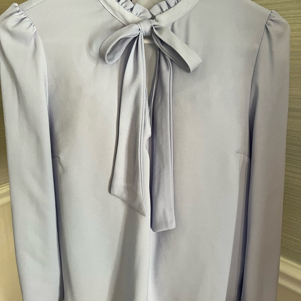 Ice Blue Tailored Blouse Size Large